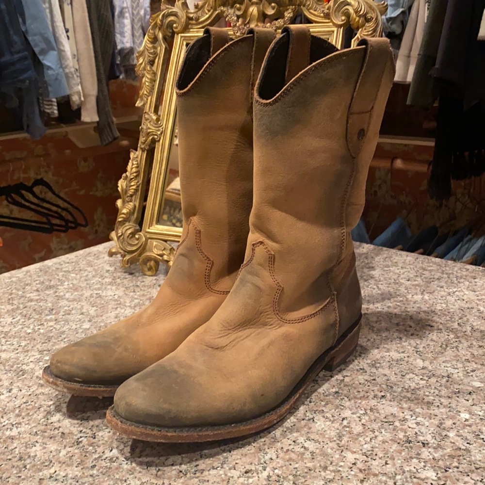 Liberty Black leather booties 7.5